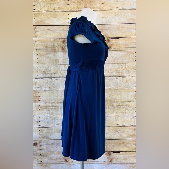 Lipstick Size Small Elegant Navy Blue Dress - Picture 5 of 8